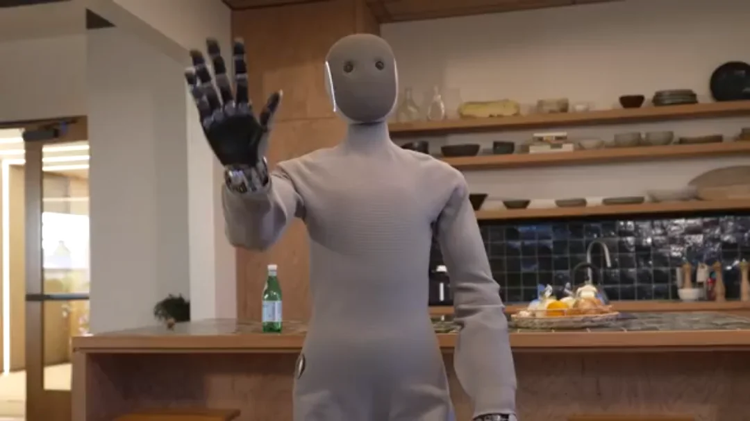 Image of the NEO robot in a kitchen